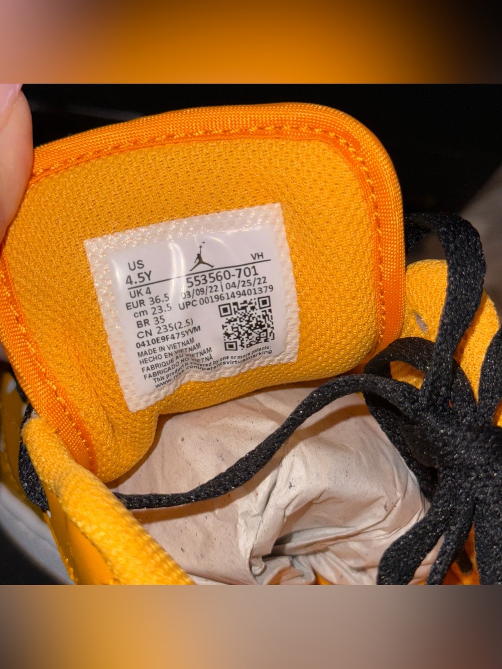 Air Jordan 1 Low Retro TAXI Black/White GS 4.5Y - Picture 5 of 7